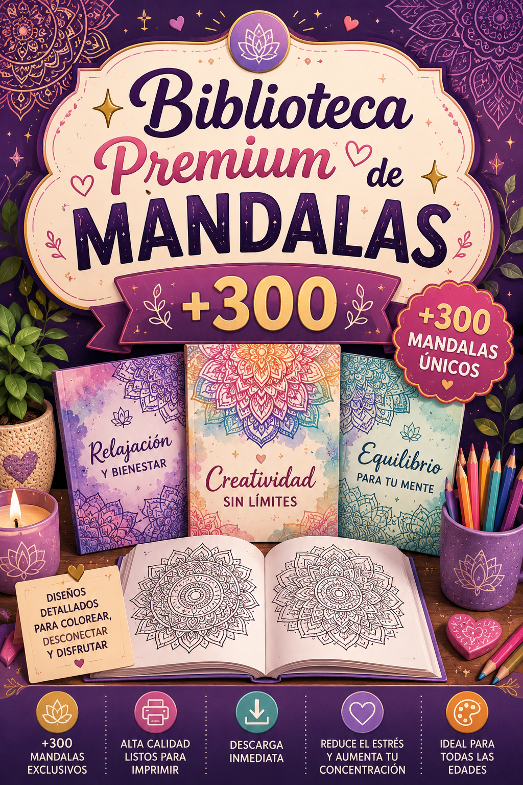 ✨ Biblioteca Premium de Mandalas +300